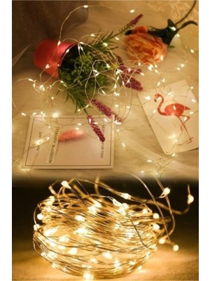 5 Metre Sarı LED Peri Dekoratif Aydınlatma, Bayram ve Yılbaşı Süsleme