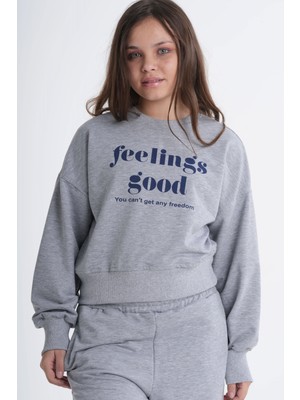 Haykids Gri Kargo Cep Detaylı Baskılı Çocuk Alt Üst Takım 8-9-10-11-12 Yaş