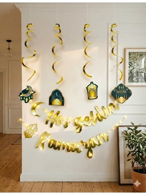 LED Işıklı Ramazan Bayramı Hoşgeldin Yazısı Tavan Süsü Süs Seti