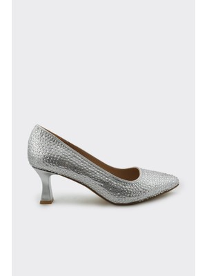 Derinet Taşlı Topuklu Kadın Stiletto