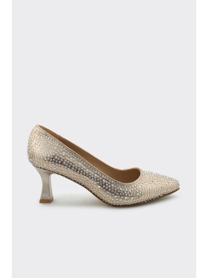 Derinet Taşlı Topuklu Kadın Stiletto
