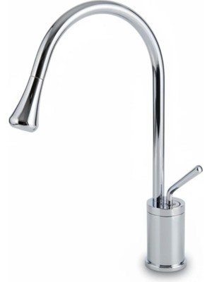 İsaoğlu Yapı Mutfak Bataryası Damla Tasarım Gümüş Renk Pirinç Malzeme Mutfak ve Banyo Uyumlu Armatür