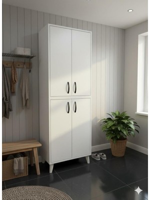 Kzy Mobilya Urla Dolap,ayakkabılık,ayakkabı Dolabı Beyaz