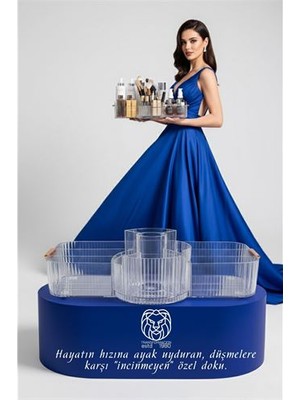 LTG Nova Moblen 33.5 cm Ortası Dönerli Bölmeli Makyaj ve Kozmetik Düzenleyici Organizer