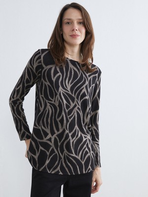 Lc Waikiki Yeni Sezon Bisiklet Yaka Desenli Bluz