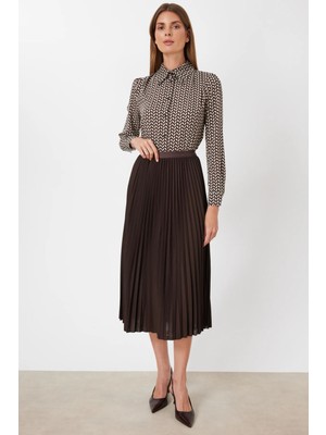 Ekol Ekol Piliseli Midi Etek 3960