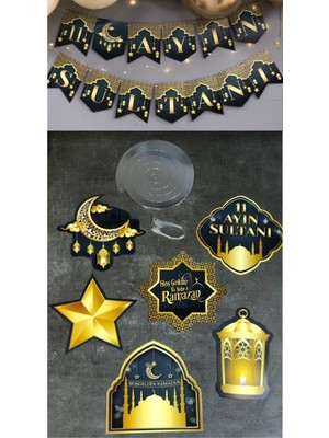 LED Işıklı 11 Ayın Sultanı Ramazan Bayramı Süs Seti, Tavan Dekoru 6'lı