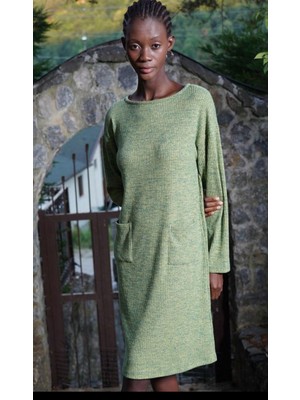 Godewo Cep Detaylı Basıc Kadın Homewear/gecelik