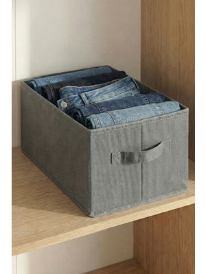 Prendi Home Füme Tela Dolap Içi Düzenleyici Kutu Organizer 45X25X20 cm Kazak Havlu Saklama Hurcu