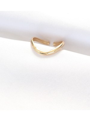 Hkursat Yassı Gold Renk Ayarlanabilir Yüzük