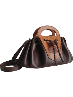 Wolini Leather Carving Lotus Çanta