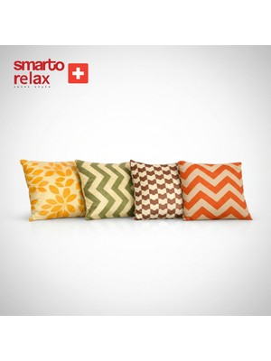 Smarto Relax 4'lü Içi Dolgulu Kırlent 45X45 cm Kare – Salon & Berjer Kırlenti