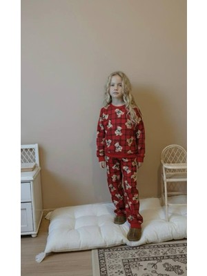 Zm Kids Ayıcık Desenli Unisex Çocuk Pijama Takımı – Yumuşak Dokulu, Rahat Kalıp