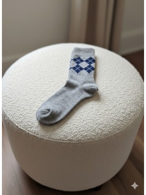 Kışlık Baklava Desenli Kalın Çorap