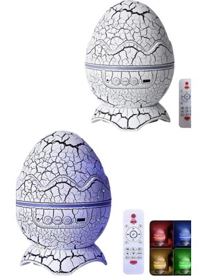 Astraltech Bluetooth Hoparlör Dinozor Yumurtası Gece Masa Lambası Projektör