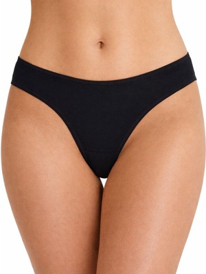 Organickid Ease Kadın Siyah Tanga Külot 2'li Set