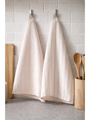 Elvya %100 Pamuk Çift Kat Müslin Mutfak Kurulama Bezi 2’li Set 40X60 cm Emici Yumuşak Mutfak Havlusu - Elv-Mkb