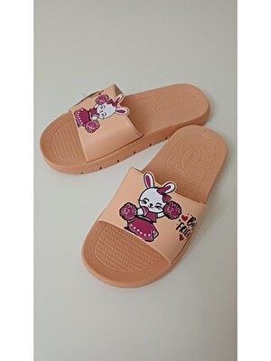 Gezer Yazlık Pu Taban Kadın Çocuk Terlik Turuncu Renk Hafif ve Trend Tasarımlı