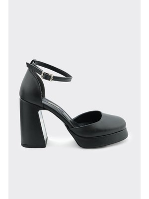 Derinet Platformlu Bilekten Bantlı Kadın Abiye Ayakkabı