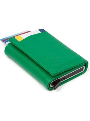 Newish  Erkek Mekanizmalı Kartlık ve Cüzdan NEW145 - Yeşil