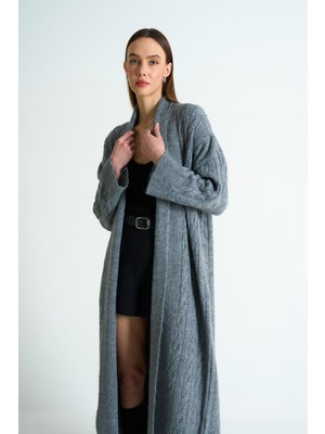 Butik Belvita Saç Örgülü Şal Yaka Hırka