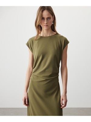 Miss İpekyol Büzgülü Penye Elbise IS1260002172022