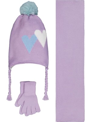 Civil Girls 2-5 Yaş Atkı Bere Eldiven Set - Pembe Standart