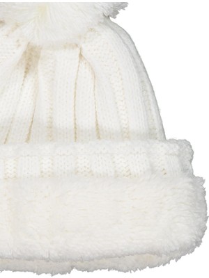 Civil Girls 2-5 Yaş Atkı Bere Eldiven Set - Ekru Standart