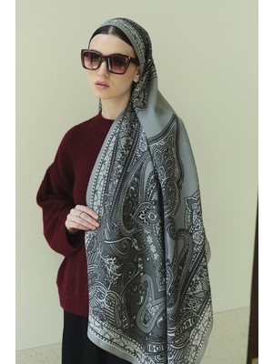 Jolamier Gri Valeris Yün Ipek Şal