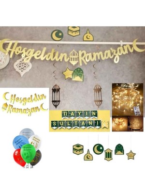 LED Işıklı Ramazan Bayramı Hoşgeldin Yazısı Tavan Süsü, Dini Süsleme