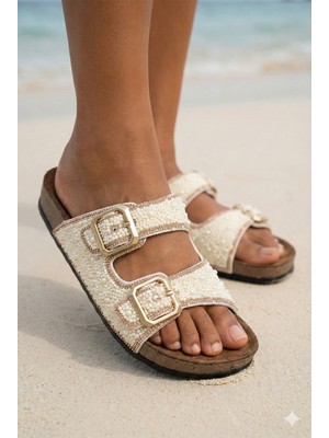 Nmoda Hafif ve Rahat Ortopedik Tabanlı  Çift Bantlı Rahat ve Konforlu Kadın Terlik