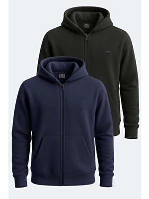Slazenger Samson 2 Li Set Erkek Siyah - Lacivert Sweatshirt