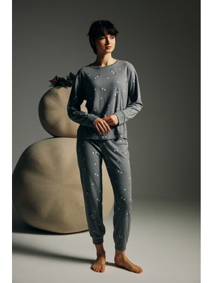Hays Kadın Pamuklu Uzun Kollu Pijama Takımı