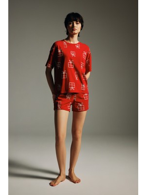 Hays Kadın Pamuklu Kısa Kollu Şortlu Pijama Takımı