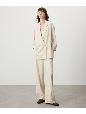 Miss İpekyol Payetli wide leg fit pantolon IS1260003084003