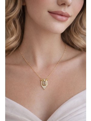 Solène Arrow Zirkon Taşlı Çelik Kolye