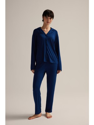 Hays Kadın Viskon Uzun Kollu Gömlek Pijama Takımı