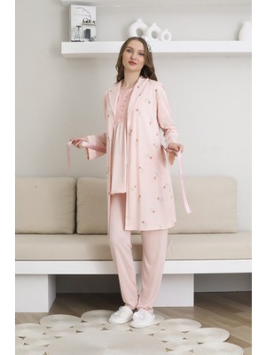 Erdeniz Tekstil Pijama ve Sabahlıklı Hamile Lohusa Giyim / 6 Düğmeli Emzirme ve Tesettüre Uygun Pijama Takımı