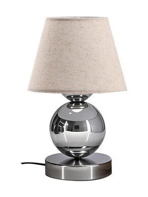 Evlight Perla Masa Üstü Krem Komidin Başı Abajur