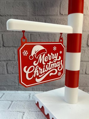 Mestore Noel Temalı Tabelalı Lamba Dekoratif Aydınlatma Yılbaşı Süsü