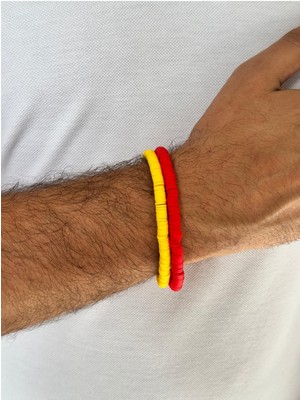 Hercy Lastikli Taraftar Bilekliği | Sarı - Lacivert | Siyah -Beyaz | Sarı - Kırmızı | Takım Bilekliği
