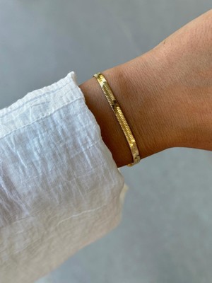 Hercy 316L Çelik Gold Renk Italyan Zincir Bileklik