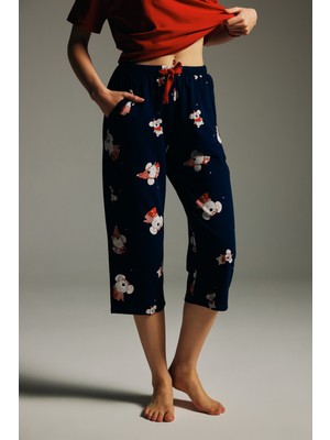 Hays Kadın Pamuklu Kapri Pijama Altı