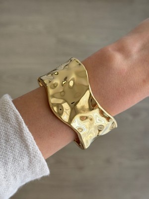 İrem Yıldız Çelik Gold Dokulu Yaylı Kelepçe