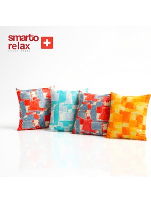 Smarto Relax 4'lü Içi Dolgulu Kırlent 45X45 cm Kare – Salon & Berjer Kırlenti