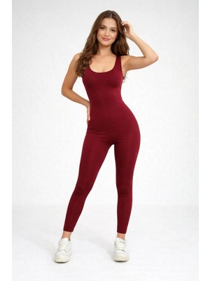 İMX Kadın Fit Kesim Spor Tulum – Günlük & Aktif Kullanım Için Esnek Tek Parça Kombin