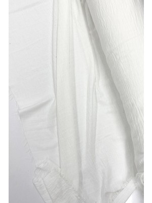 Royaleks Keten Kumaş - Organik Kumaş - Perde Kumaşı - Ince Keten - Kıyafet Için Kumaş Örtü Beyaz 11