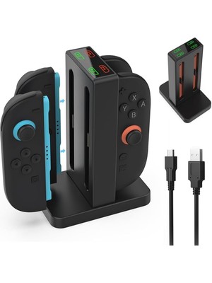 Aesco Switch 2 Için Joycon Şarj Istasyonu