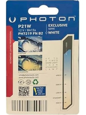 Skygo 93 P21W Beyaz Tek Duy Fanlı Ampul Takımı, 12 Volt, 2 Adet