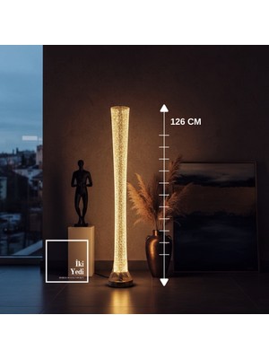 İki Yedi Konsept Corvinus Şarjlı LED Lambader Dokunmatik Renk Değiştiren Modern Dekoratif Ayaklı Lamba 126 cm Lüks